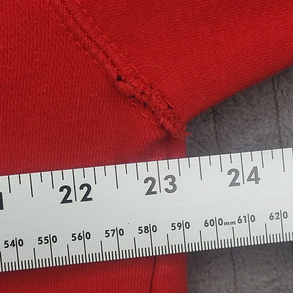 California Angels MLB Hoodie Mens Red Pullover Sweatshirt Graphic Large Majestic